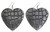Reptile Skin Heart Disc Dangle Earrings Silver-Tone - E23428A