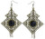 Large Antiqued Filigreed Chain Tassel Dangle Earrings Gold-Tone - E23476