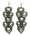 Antiqued Filigreed Heart Chandelier Earrings Gold-Tone - E23853