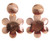 Polished Metal Flower Dangle Earrings Assorted - E31411