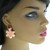 Polished Metal Flower Dangle Earrings Assorted - E31411