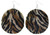 Velvet Animal Print Disc Dangle Earrings Assorted - E45534