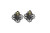 Filigreed Crystal Accent Clip-On Earrings Gray - C336BK