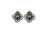 Filigreed Crystal Accent Clip-On Earrings Gray - C336BK