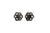 Flower-Shaped Crystal Accent Clip-On Earrings Gray - E349BK