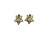 Star Imitation Pearl Crystal Accent Clip-On Earrings Gold-Tone - C1418