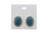 Scaled Blue Imitation Stone Clip-On Earrings Silver-Tone - C34781AC