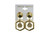 Hexagonal Exclamation Point Dangle Clip-On Earrings Gold-Tone - C36947