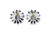 Colored Crystal Flower Clip-On Earrings Silver-Tone - C437AC