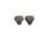 Rounded Triangle Metallic Bead Clip-On Earrings Silver-Tone - C2149A