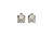 Weave Pattern Square Clip-On Earrings Silver-Tone - C3049A