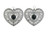 Antiqued Filigree Heart Dangle Earrings Silver-Tone - E23569A
