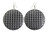 Embossed Circle Pattern Disc Dangle Earrings Silver-Tone - E23430A