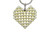 Heart Charm Split-Ring Keychain Silver-Tone With Pearlescent White Acrylic Beads - KEKC31857