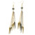 Spike Dangle-Earrings With Faceted Accents  Dual-Tone 12 Per Package E121B