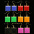 Multi-Color & Gold-Tone Metal Dangle-Earrings 12 Per Package E123C