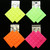 Textured Neon Ethnic-Earrings Multi-Color & Silver-Tone 12 Per Package E1494C