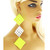 Spike Textured Neon Ethnic-Earrings Multi-Color & Silver-Tone 12 Per Package E1502C