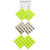 Spike Textured Neon Ethnic-Earrings Multi-Color & Silver-Tone 12 Per Package E1502C