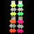 Spike Textured Neon Ethnic-Earrings Multi-Color & Silver-Tone 12 Per Package E1502C