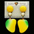 Fruit Leaves Dangle-Earrings Multi-Color 12 Per Package E162C