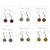 Assorted colored hoop dangles E1732c