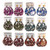 Camo Star Dangle-Earrings With Drop Accents Multi-Color & Dual-Tone 12 Per Package E1892BC
