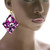 Camo Star Dangle-Earrings With Drop Accents Multi-Color & Dual-Tone 12 Per Package E1893BC