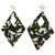Camo Star Dangle-Earrings With Drop Accents Multi-Color & Dual-Tone 12 Per Package E1893BC