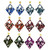 Camo Star Dangle-Earrings With Drop Accents Multi-Color & Dual-Tone 12 Per Package E1893BC