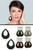 Multi-Color & Silver-Tone Fabric Hoop-Earrings 12 Per Package E198C