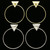 Gold-Tone & Silver-Tone Metal Dangle-Earrings 12 Per Package E2400B