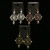 Multi-Color Metal Dangle-Earrings With Crystal Accents 12 Per Package E248GR