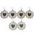 Heart Dangle-Earrings With Crystal Accents  Multi-Color 12 Per Package E255GR