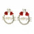 Love Earrings with assorted colored heart accents E341C