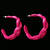 COLOR HOOP EARRING E349C