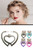 Ombre AB Finish Heart Dangle-Earrings With Crystal Accents Multi-Color & Silver-Tone 12 Per Package E4519C