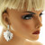 Shell Nautical Sea Dangle-Earrings With Crystal Accents Silver-Tone 12 Per Package E4567A