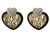 Heart Stud-Earrings Gold-Tone & Multi-Color 12 Per Package E46BW