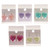AB Finish Heart Dangle-Earrings With Bead Accents Multi-Color & Silver-Tone 12 Per Package E4712C
