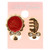 Mirror Comb Stud-Earrings With Crystal Accents Multi-Color & Gold-Tone 12 Per Package E48GC