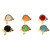 Mirror Comb Stud-Earrings With Crystal Accents Multi-Color & Gold-Tone 12 Per Package E48GC
