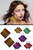 Assorted-Color Fabric Dangle-Earrings 12 Per Package E535C Assorted-Color Fabric Dangle-Earrings 12 Per Package E535C
