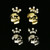 Skull Crown Stud-Earrings  With Crystal Accents Dual-Tone 12 Per Package E5601B