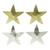 Star Stud-Earrings Dual-Tone 12 Per Package E5604B
