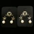 Starfish Bead Dangle-Earrings With Drop Accents Dual-Tone & White 12 Per Package E5660B