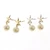Starfish Bead Dangle-Earrings With Drop Accents Dual-Tone & White 12 Per Package E5660B