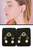 Starfish Bead Dangle-Earrings With Drop Accents Dual-Tone & White 12 Per Package E5660B