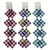 Assorted-Color Acrylic Dangle-Earrings 12 Per Package E591CC