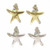 Rhinestone accented star shaped stud earrings E5954B